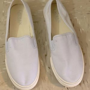 Ralph Lauren slip on sneakers light blue